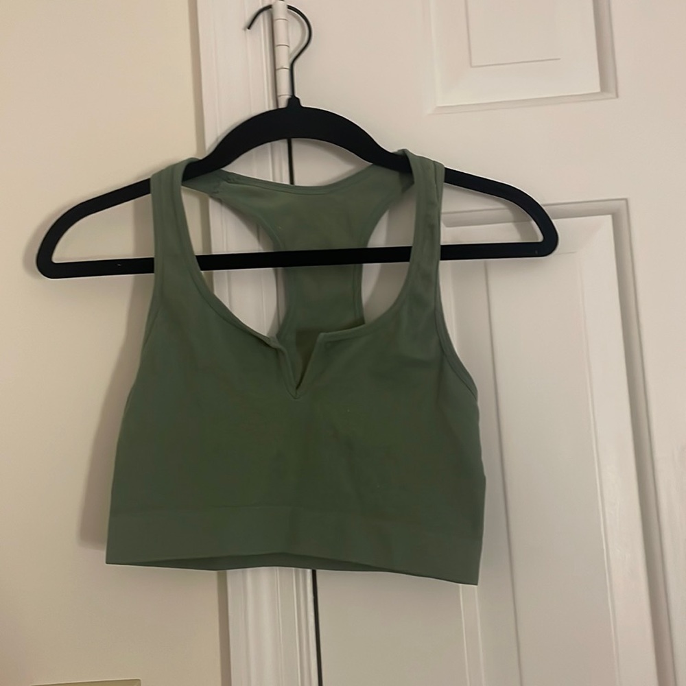 Green crop top